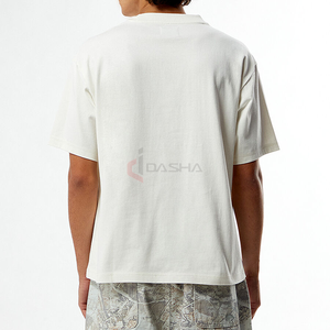 Camiseta de algodón 100% al por mayor de tela de punto cuello redondo Camiseta holgada de verano multicolor liso en blanco logotipo personalizado proveedor a granel - Product Image 3