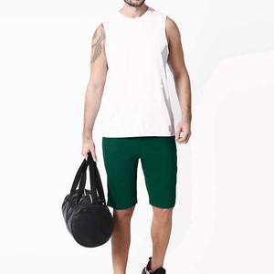 Short de gym coupe ajustée pour homme imprimé d'un logo personnalisé, décontracté, motif uni, anti-rides, entraînement sportif actif, méthode de tissage non tissé - Product Image 4