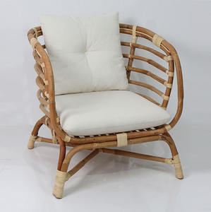 Cojín de Silla de Teca Natural, Duradero y Ecológico, Silla de Estilo Boho Moderno para Dormitorio, Parque, Villa, Sala de Estar, Patio, Hotel - Product Image 1