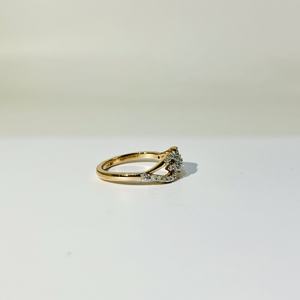 Anillo de diamante de flor doblada de oro rosa certificado GGL H I Color SI3 I1 claridad redondo brillante joyería de compromiso piedra Natural - Product Image 2