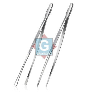 ที่คีบยาวแบบละเอียด12นิ้วทำจากสเตนเลสสตีล1ชิ้นปลอดภัยสำหรับทำอาหารและห้องครัว - Product Image 2