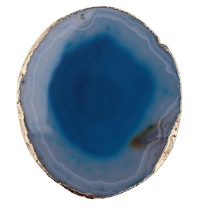 Top Vente Vaisselle Accessoires Sous-verre en agate avec tranche d'agate galvanisée en or au prix de gros avec une qualité supérieure - Product Image 2