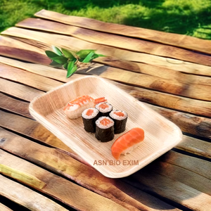 Vajilla desechable ecológica de calidad superior, hoja de palma resistente similar al bambú sostenible, 100 Uds., pedido mínimo para acampar - Product Image 1