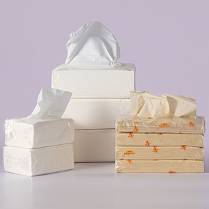 Serviettes en tissu blanc doux 1 pli et 2 plis en vrac pour usage commercial-350g par paquet - Product Image 3