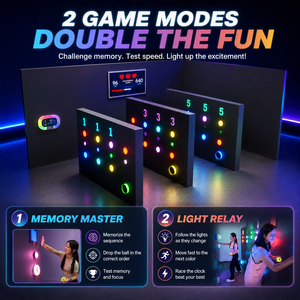 เกมติดผนังแบบลูกบอลพร้อมปุ่มไฟ LED และท่อแบบอินเทอร์แอคทีฟสำหรับใช้ในร่ม สำหรับ 2-4 คน - Product Image 5