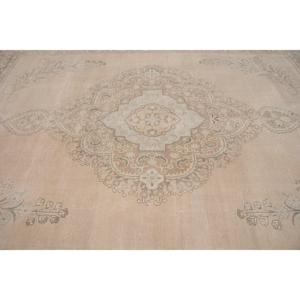 พรมตุรกีวินเทจ ขนาด 9.5x12.4 ฟุต (289x379 ซม.) สีเบจลายจุด - Product Image 4