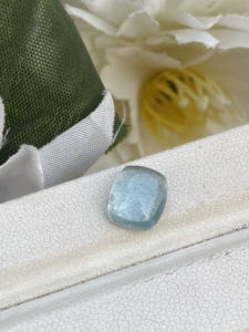 Natural 2,99 quilates aguamarina forma de cojín cabujón piedra blanca Azul cuenta collar de piedras preciosas hacer buen brillo piedras preciosas sueltas - Product Image 3