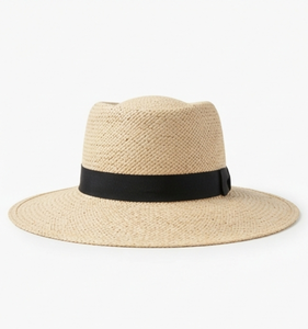 Wholesale Custom Women's & <b>Men's</b> Natural Straw Panama <b>Hat</b> Wide Brim Ribbed <b>Sun</b> <b>Hat</b> with Ribbon for Beach Travel Outdoor - Product Image 1