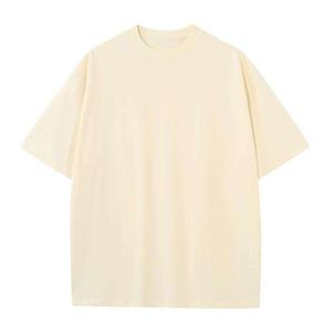 T-shirt surdimensionné pour hommes personnalisé 230gsm 100% coton Chemise unie 100% coton avec impression numérique style sérigraphie - Product Image 4