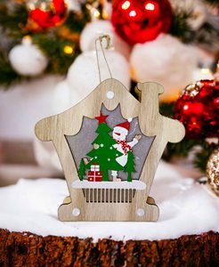 Nouvelle arrivée 2024 attrayant ornement LED avec bonhomme de neige suspendu personnalisé père noël noël artisanat décoration de noël ornements - Product Image 2