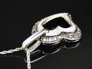 Design élégant coeur ouvert S925 argent avec pendentif diamant rond Moissanite pour cadeaux et vêtements de fête - Product Image 2