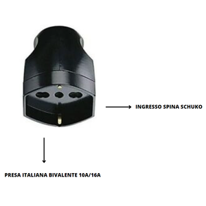 Presa presa elettrica Schuko Ecova 10/16 Ampere nero - Product Image 4