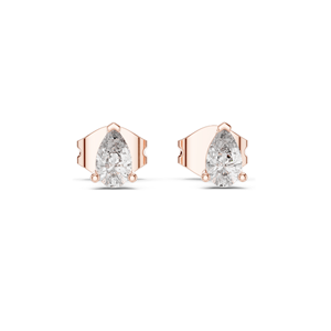 0.5 CT Lab Diamond <b>Teardrop</b> <b>Earrings</b> VVS-VS EF Clarity 18KT, 14KT, 10KT Gold & 925 Silver Rose, Yellow, White Gold & - Product Image 1