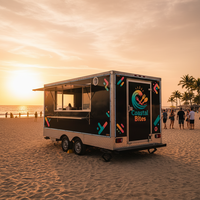 Remorques de concession pour hot-dogs, cuisine mobile de rue, remorque alimentaire entièrement équipée, camion de restauration rapide mobile