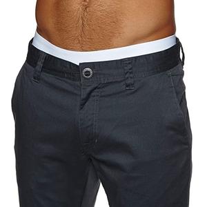 กางเกงขายาวเข้ารูปสำหรับผู้ชาย,กางเกงขายาวแฟชั่นแบบเรียบง่ายสีล้วนผลิตจากบังคลาเทศ - Product Image 3