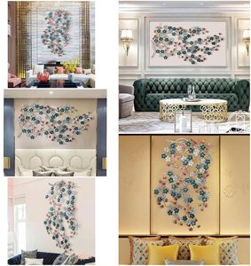 Luxury Golden Metal Wall Hanging with 3D Flower Design for Home Office Hotel Lobby Wall Decoration Modern Art Metal Sculpture - Product Image 6