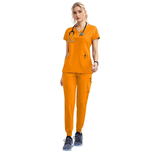 2025 nuevo estilo conjuntos de uniformes de hospital uniforme de enfermera ajuste Scrubs mujeres Spandex conjunto de uniformes de Enfermería Médica - Product Image 2