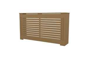 Cache-radiateur en MDF pour meuble de chauffage |   Cache-radiateur décoratif personnalisé avec grille ventilée et étagère de présentation - Product Image 3