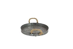 Plateau rond en métal gris de haute qualité, pour maison, hôtel, Restaurant, Bar, ustensiles de cuisine, décoration de table, fabriqué en inde, vente en gros, 2023 - Product Image 2