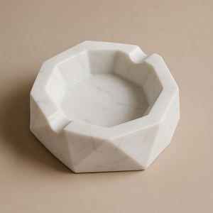 Cendrier carré en marbre blanc de luxe, moderne, artisanal, porte-cigarettes, décoration en pierre naturelle de qualité supérieure, élégant et minimaliste, très vendu - Product Image 5
