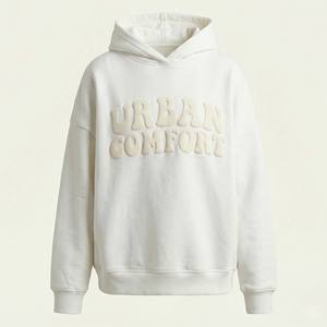 Sweat-shirt à capuche surdimensionné en coton premium, écologique, en polaire, avec logo personnalisé, pour l'hiver, style streetwear, pour femmes - Product Image 3