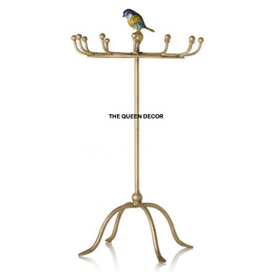 Vente chaude en aluminium métal Unique forme élégante plaqué or porte-bijoux décoratif maison salon Accent - Product Image 1