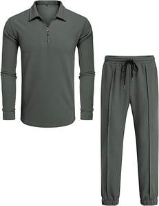 ชุดวอร์มซักกรดของผู้ชายผ้าฝ้ายโพลีเอสเตอร์กันลมระบายอากาศได้ดีสำหรับฤดูหนาวโลโก้แบบกำหนดเอง - Product Image 1