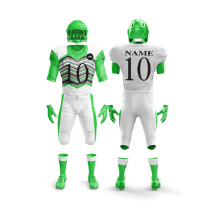 Ensemble d'uniformes de football américain personnalisés |   Tenue de football d'équipe avec maillot et pantalon |   Vêtements de sport en polyester respirant - Product Image 3