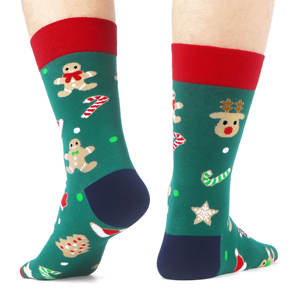 Chaussettes de Noël multicolores 2025 Vente en gros Chaussettes Crew pas chères Chaussettes en coton à motifs imprimés mignons pour hommes et femmes - Product Image 2