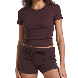 Chándal de verano elegante y cómodo Cómodo Fácil de usar 100% algodón Cintura con cordón Chándales de verano - Product Image 1