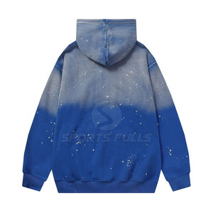 Sudadera con Capucha de Invierno para Hombre, Estilo Urbano Vintage, Bordado Desgastado, Corte Regular, Felpa - Product Image 2