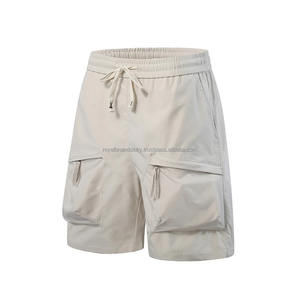 Pantalones cortos Cargo Retro de verano para hombre con decoración de patrón, pantalones cortos informales para correr con múltiples bolsillos, ropa de cintura elástica - Product Image 4