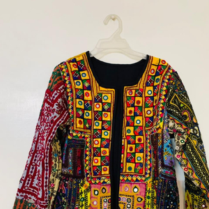 Boho Banjara แจ็คเก็ตกับวินเทจแพทช์ทำงานสำหรับผู้หญิง - Product Image 1