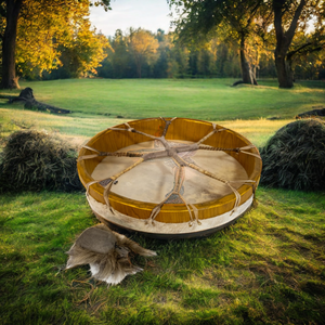 Shamanic 20นิ้วแผ่นไม้ตีกลองหนังแพะธรรมชาติพร้อมถุงและเครื่องดนตรีอื่นๆ - Product Image 2