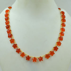 Collar de piedras preciosas de cornalina con forma de estrella Vintage, Plata de Ley Natural, venta al por mayor, cadenas finas, joyería - Product Image 2