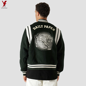 Nouveau design personnalisé Streetwear réglable à double poche pour hommes tissu de veste universitaire Lettermen pour hommes - Product Image 2