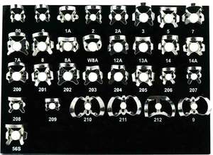 Juego de abrazaderas de presa de goma Abrazaderas de presa de goma endodónticas Instrumentos dentales Juego de abrazaderas ENDO con placa 31 piezas Instrumentos quirúrgicos - Product Image 2
