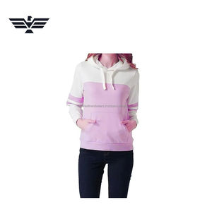 Sudadera con Capucha Larga de Bloques de Color Personalizada para Mujer, Estilo Urbano, Tejida, de Forro Polar, Transpirable, 100% Algodón, Invierno 2025, Superventas - Product Image 3