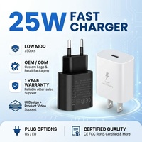 Cargador de Pared Original al por Mayor de 25W PD PPS Tipo C con Enchufe EU US UK, Adaptador de Carga Rápida para Samsung Galaxy S21 S22 S23 S24