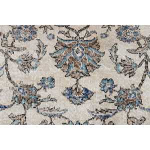 Alfombra Turca Vintage de 1.9x10.1 pies (58x309 cm), Alfombra Azul de Lana Marroquí - Product Image 5