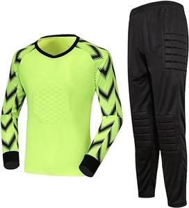 Conjunto de Uniforme de Portero de Fútbol Profesional, Jersey Acolchado de Manga Larga y Pantalones, Equipo de Entrenamiento de Fútbol con Absorción de Impactos - Product Image 3