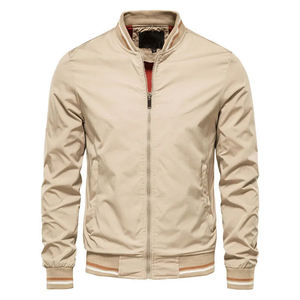 Chaqueta de bombardero para hombre, chaquetas de manga larga para hombre, cremallera completa, primavera, forro de poliéster ligero, secado rápido, transpirable - Product Image 1
