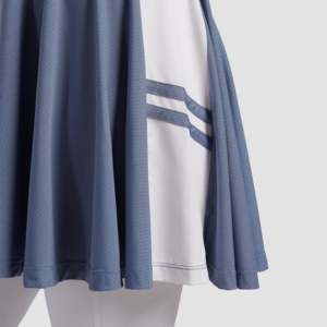 Robe de tennis vintage pour polo, bleu JK, avec logo brodé, respirante, en satin, denim, polyester, lin, styles longs et courts, imprimée - Product Image 6