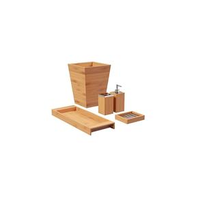Artisanat fait main, nouveau design, ensemble de salle de bain en bois naturel 3 pièces, fait main, haute qualité, taille personnalisée, porte-shampoing en bois - Product Image 5