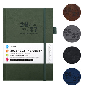 Agenda en cuir rigide personnalisable avec <span class=keywords><strong>navigation</strong></span> mensuelle, idéal pour le bureau, l'école et les affaires – Vente en gros - Product Image 3