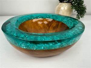 Cuenco de madera y resina para servir, tamaño y forma personalizados, cuenco para servir ensalada de comida a un precio razonable - Product Image 2