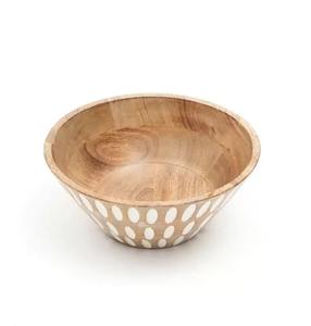 Cuenco de madera de acacia hecho a mano, alta demanda, respetuoso con el medio ambiente, venta al por mayor, vajilla de cocina, cuenco de listón de madera - Product Image 4