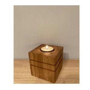 Elegante Portavelas de Madera con Detalles de Acabado Liso para Brindar un Cálido Brillo de Vela en Áreas del Hogar que Buscan la Tranquilidad - Product Image 4