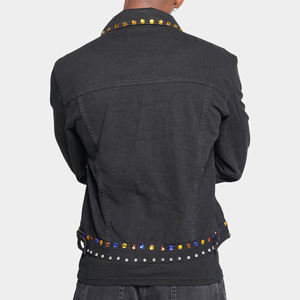 Nouvelles vestes en jean pour hommes personnalisées à la mode avec strass, vestes en jean de haute qualité pour la vente en ligne, vestes en jean pour hommes - Product Image 2