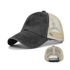 Gorra de béisbol de malla transpirable de 5 paneles de alta calidad, gorra ligera ajustable para deportes al aire libre, gorra Snapback con logotipo bordado personalizado - Product Image 4